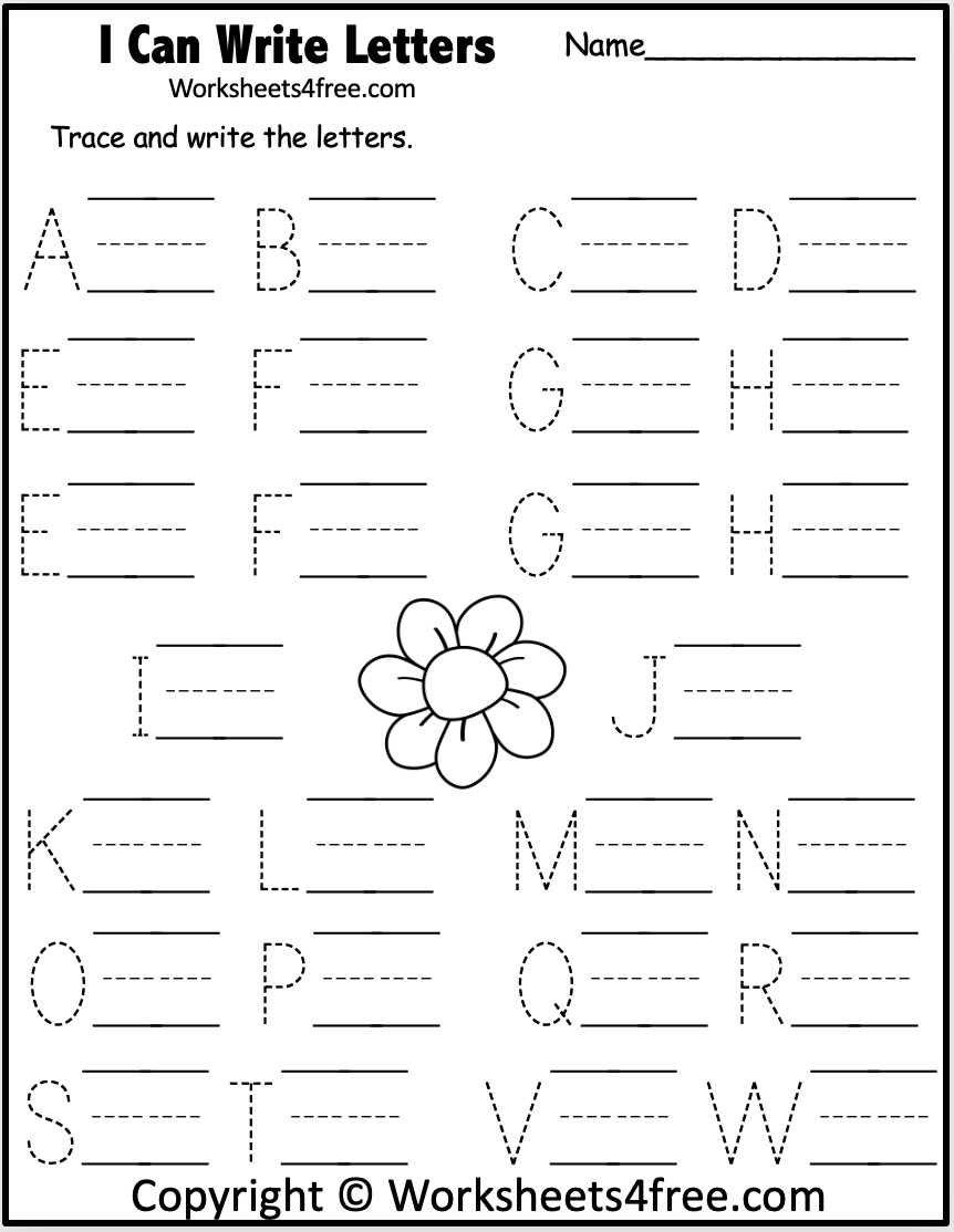 Free Trace And Write The Alphabet Worksheet Worksheets4Free