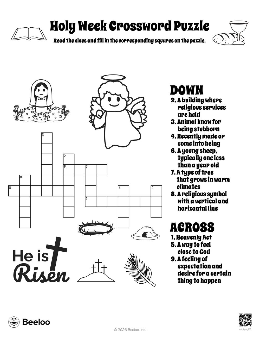 heavenly crossword puzzle clue