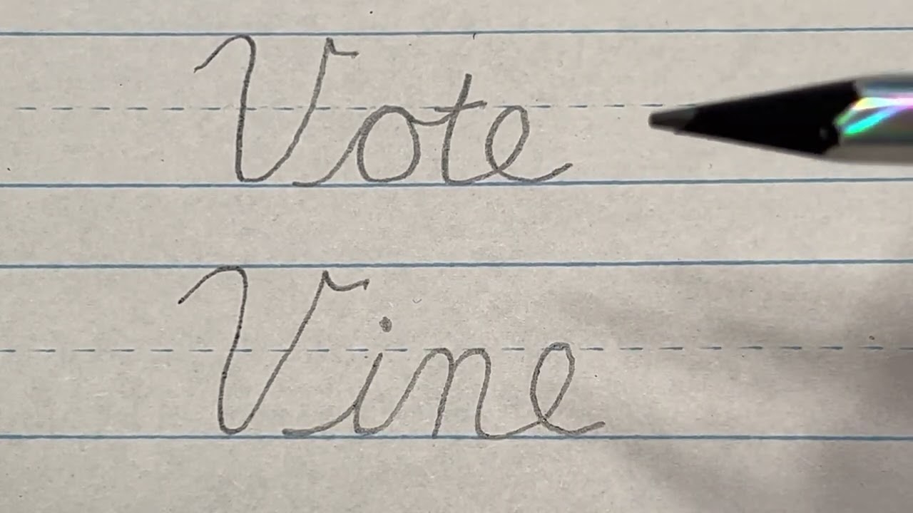 How To Connect Cursive Capital V YouTube How To Connect Cursive Capital V YouTube