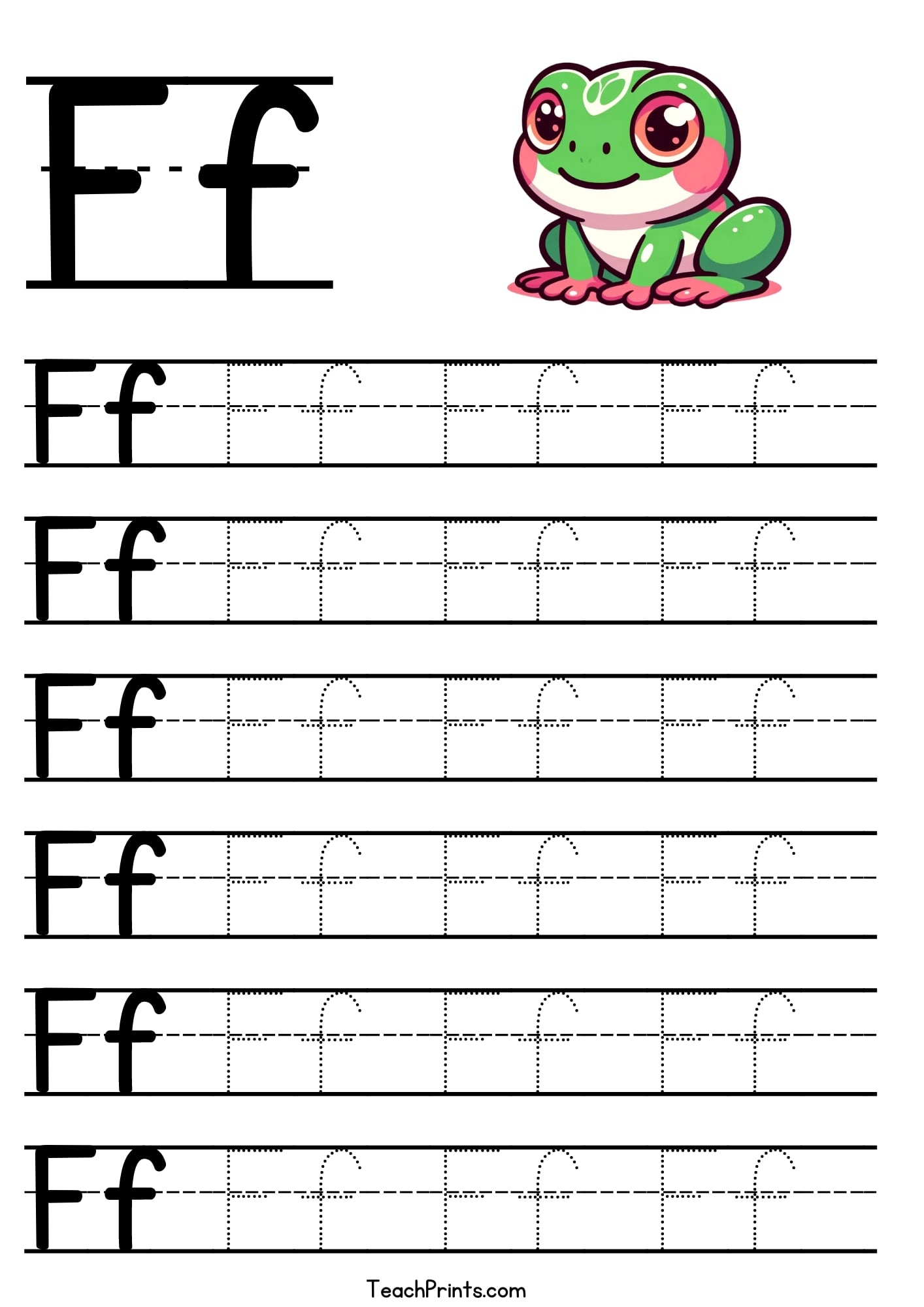 Letter F Tracing Worksheet Free Printables Teach Prints Letter F Tracing Worksheet Free Printables Teach Prints