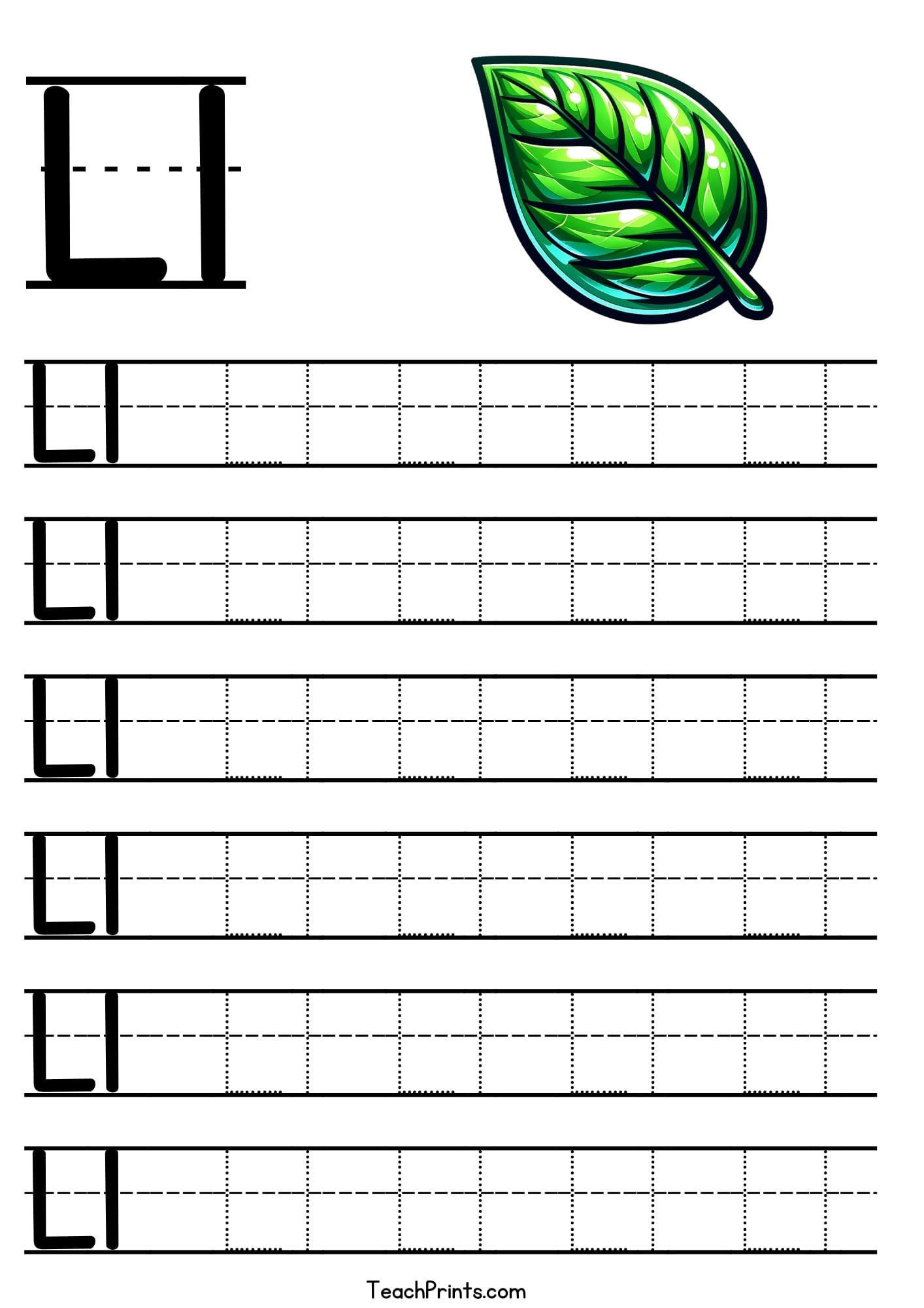 Letter L Tracing Worksheet Free Printables Teach Prints Letter L Tracing Worksheet Free Printables Teach Prints