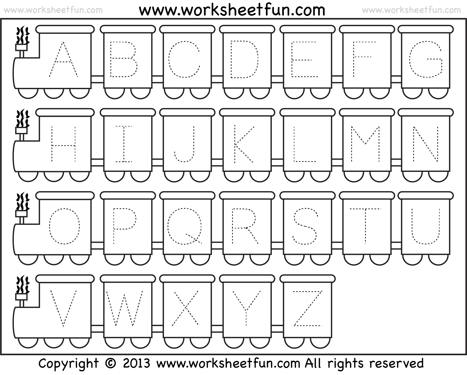 Letter Tracing Worksheet Train Theme FREE Printable Worksheets Worksheetfun Letter Tracing Worksheet Train Theme FREE Printable Worksheets Worksheetfun