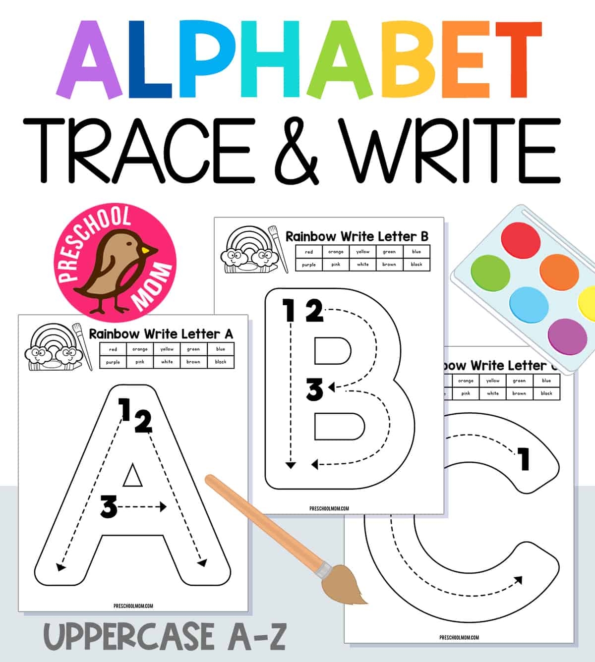 Letter Tracing Worksheets Preschool Mom