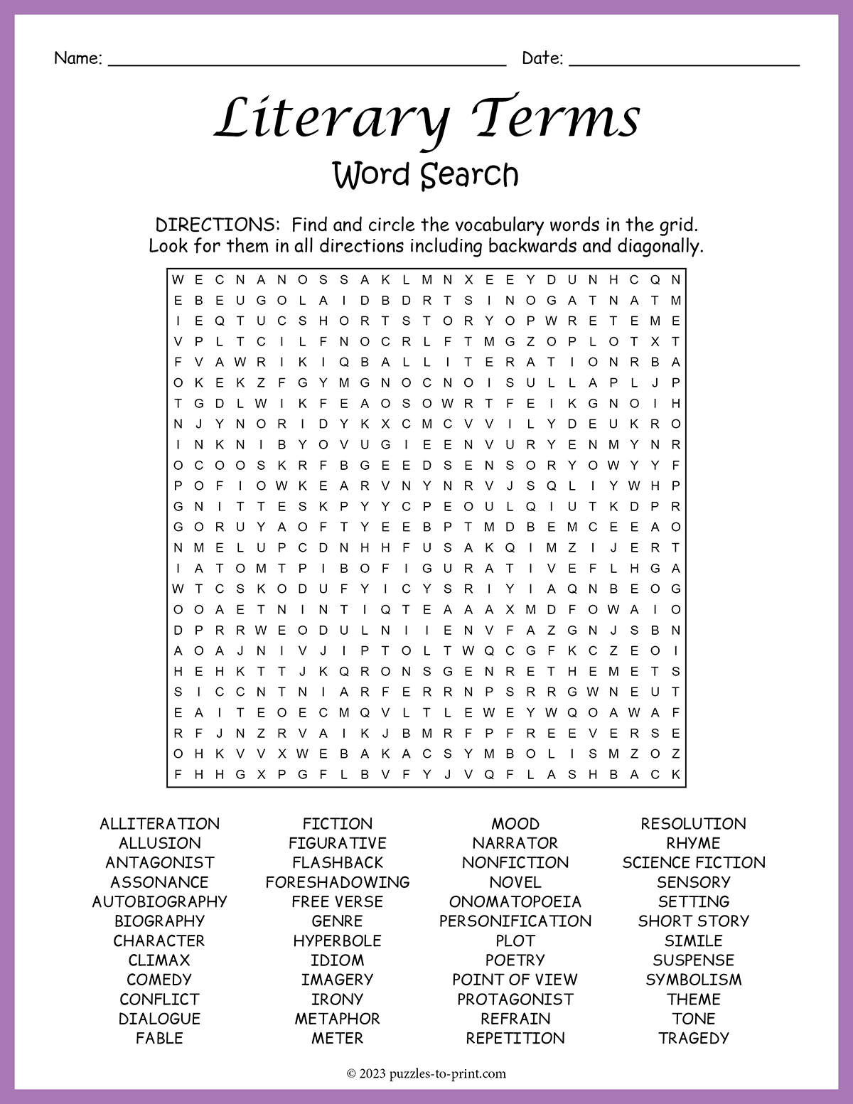 literary collection crossword clue