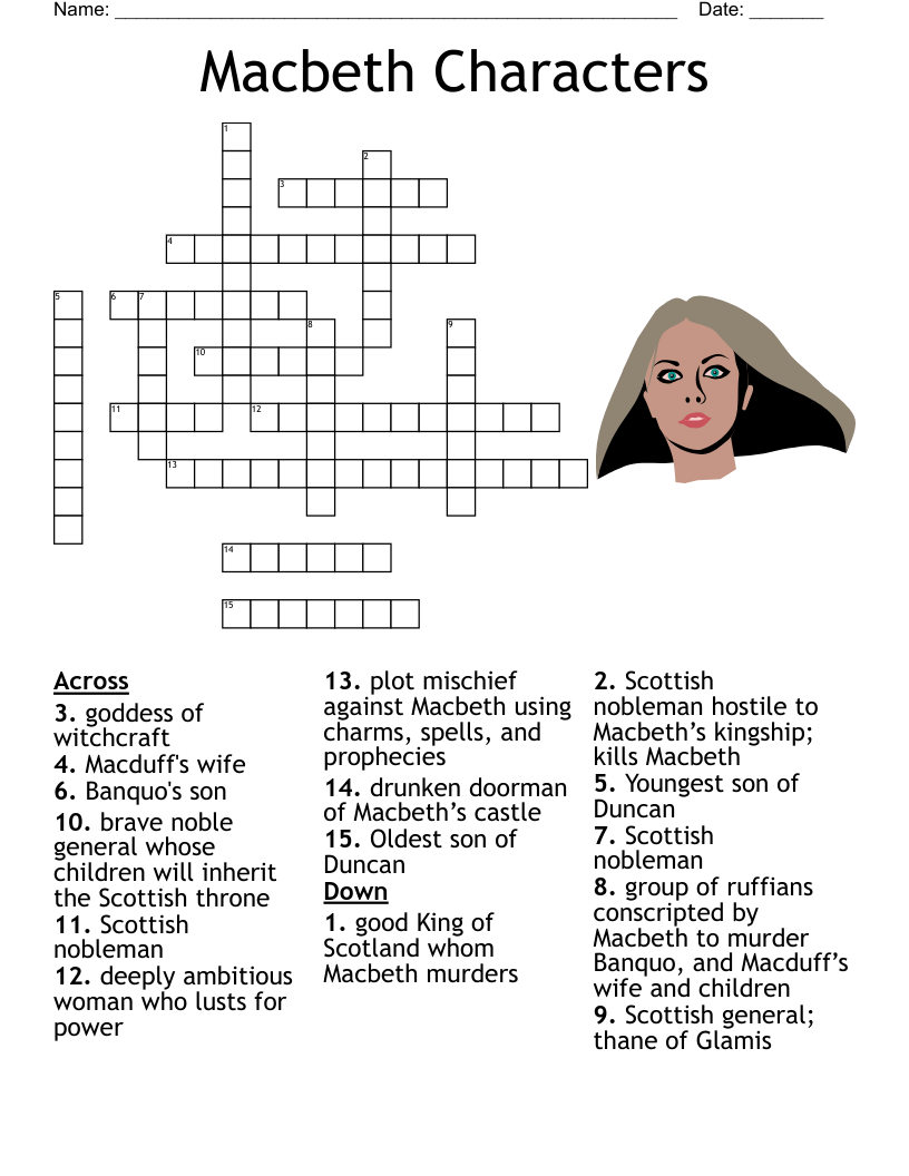 Macbeth Act II Crossword WordMint