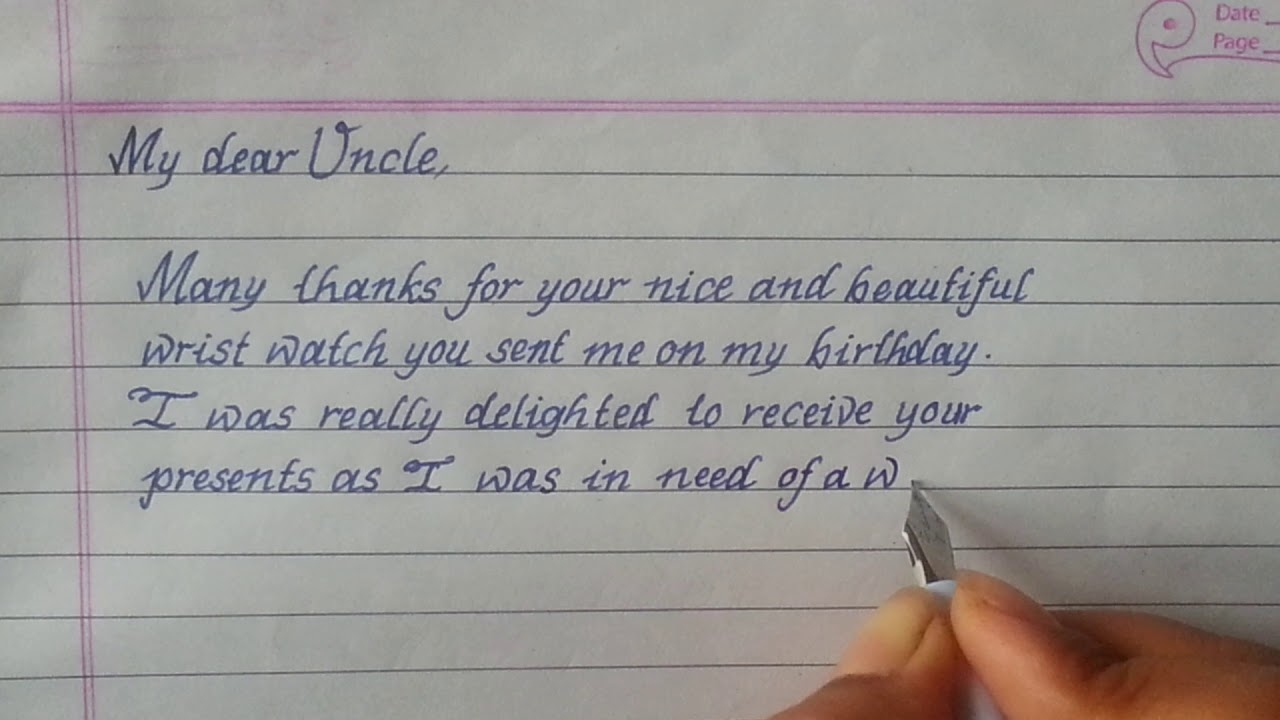 Mono Cursive Writing Sample Of Thank You Letter YouTube