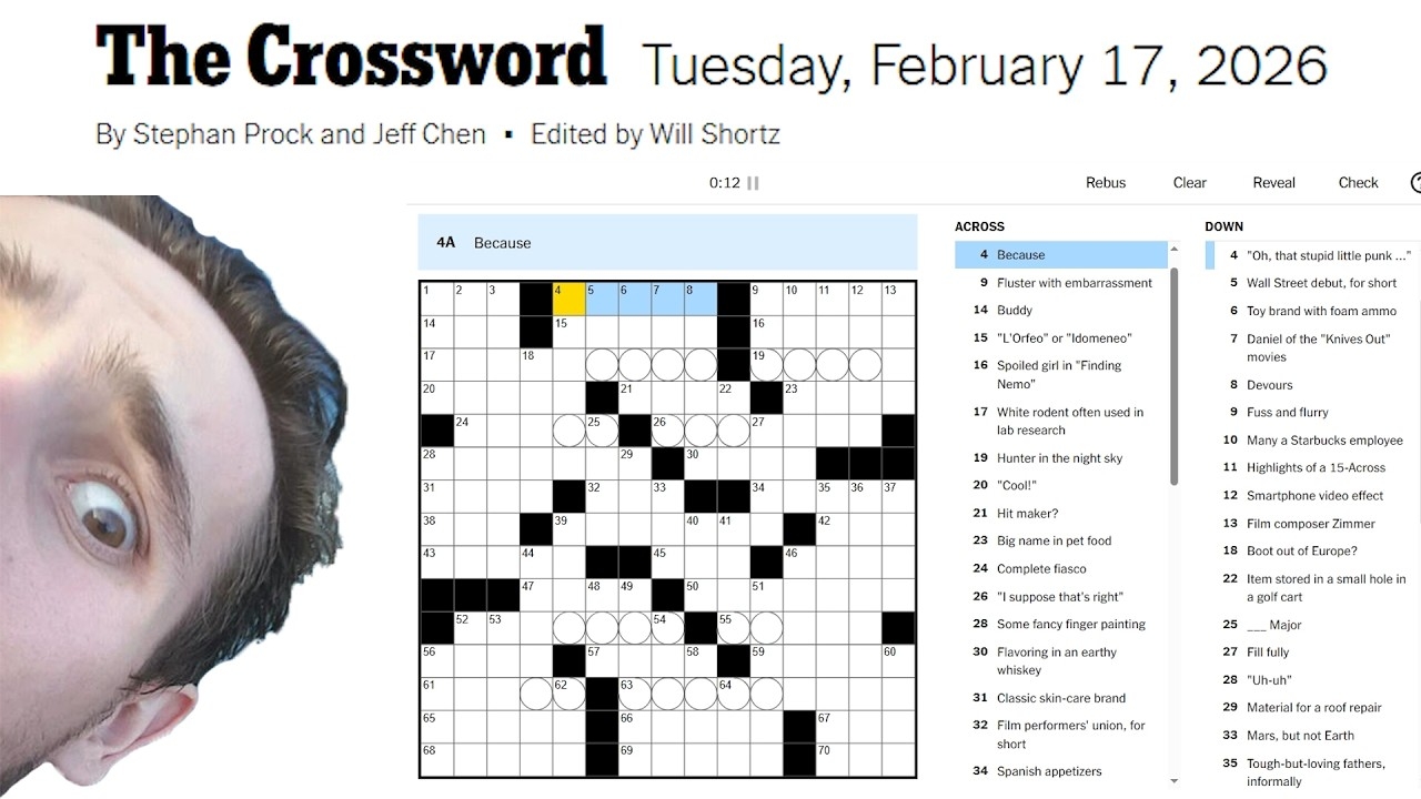 NYT Crossword Tuesday February 17 YouTube