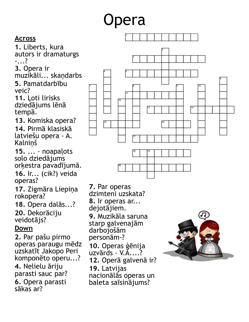 Opera Crossword WordMint Opera Crossword WordMint