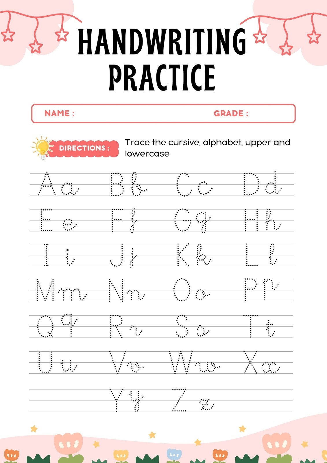 Page 7 Free Custom Printable Handwriting Worksheet Templates Canva