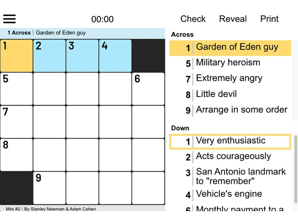 Play 2 Minute Mini Online Crossword Puzzle Game Arkadium Play 2 Minute Mini Online Crossword Puzzle Game Arkadium