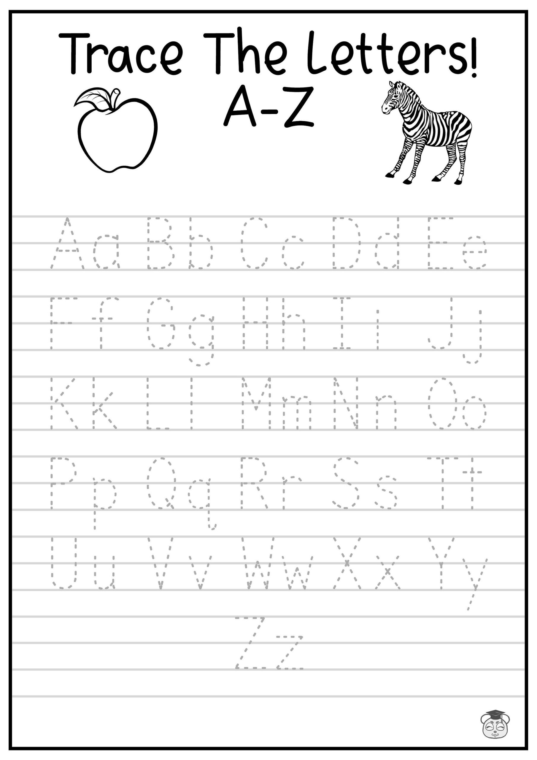 Printable A Z Letter Tracing Worksheet Capital And Lowercase Alphabetical Letter Tracing ages 3 7 KG1 To Grade 2 Etsy Denmark