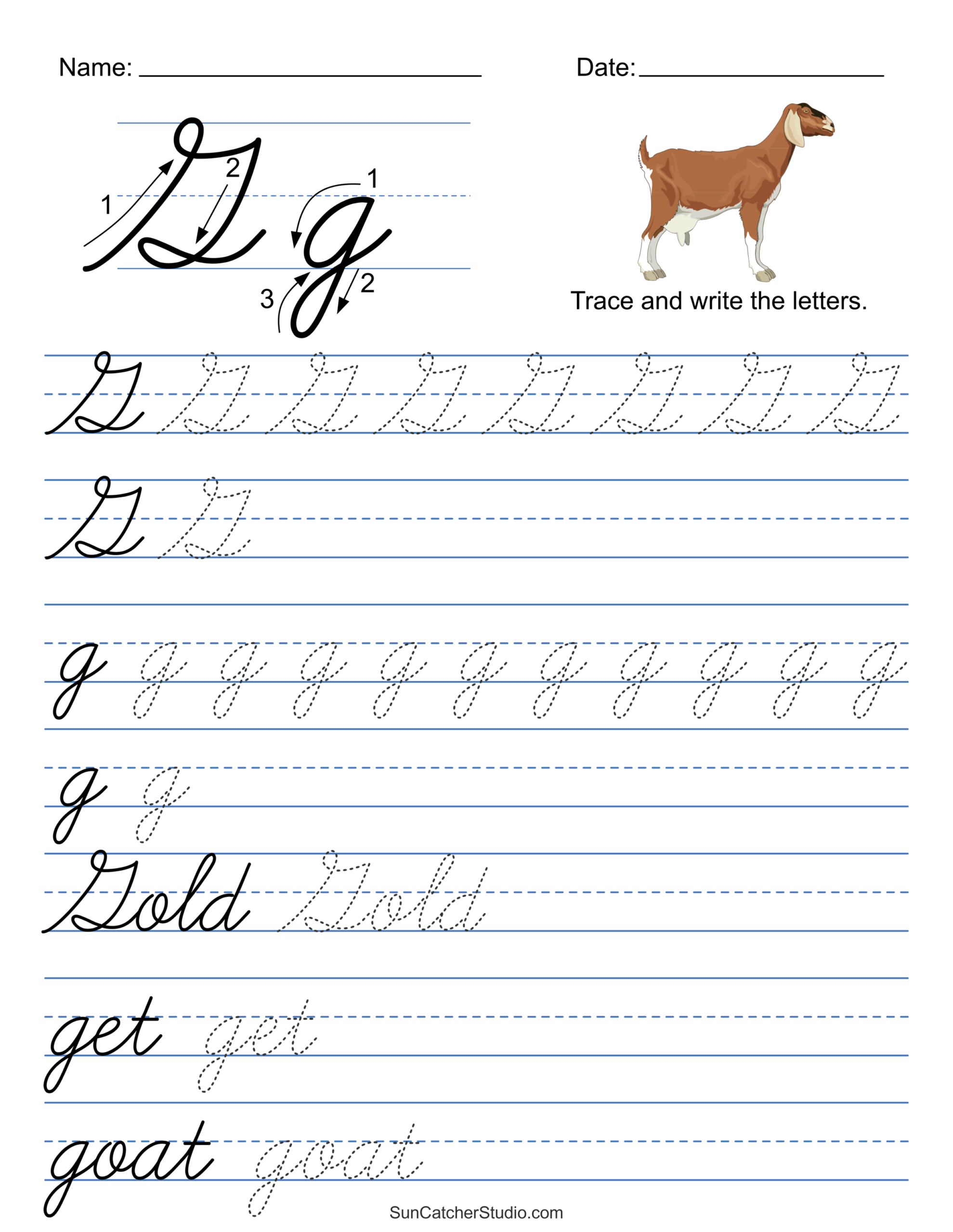 writing cursive worksheets