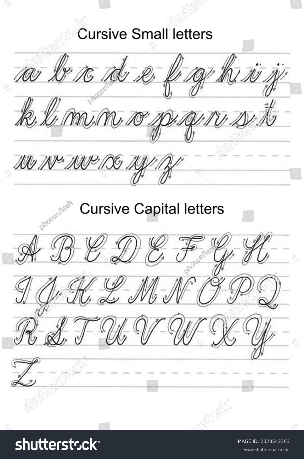 cursive learning sheets