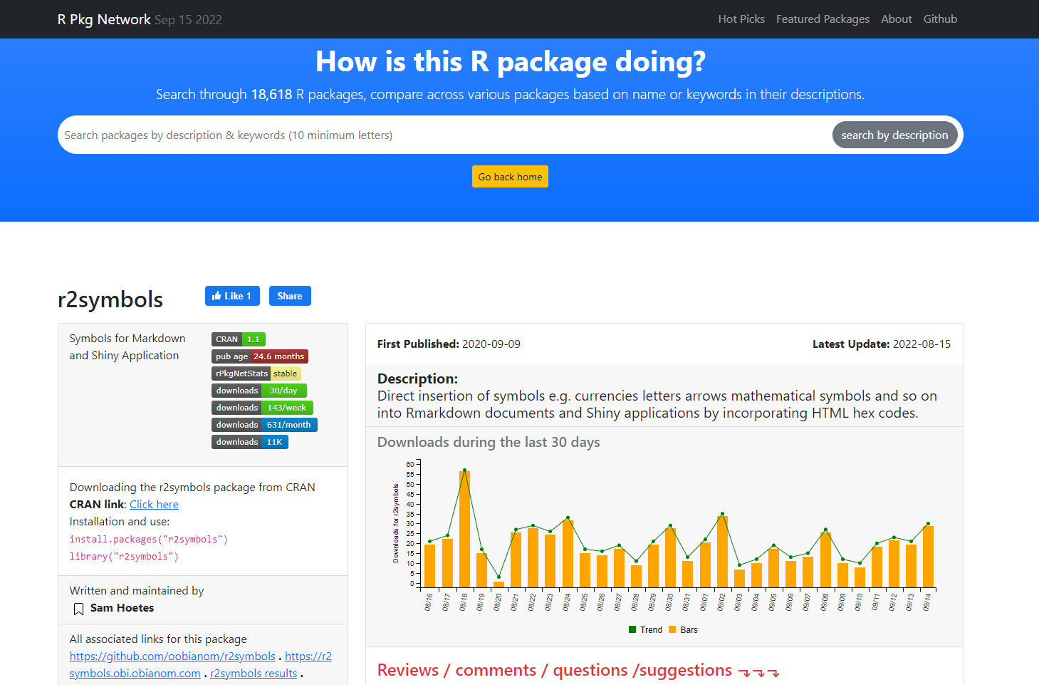 R Package Stats Search And Tutorials How Is This Package Doing 