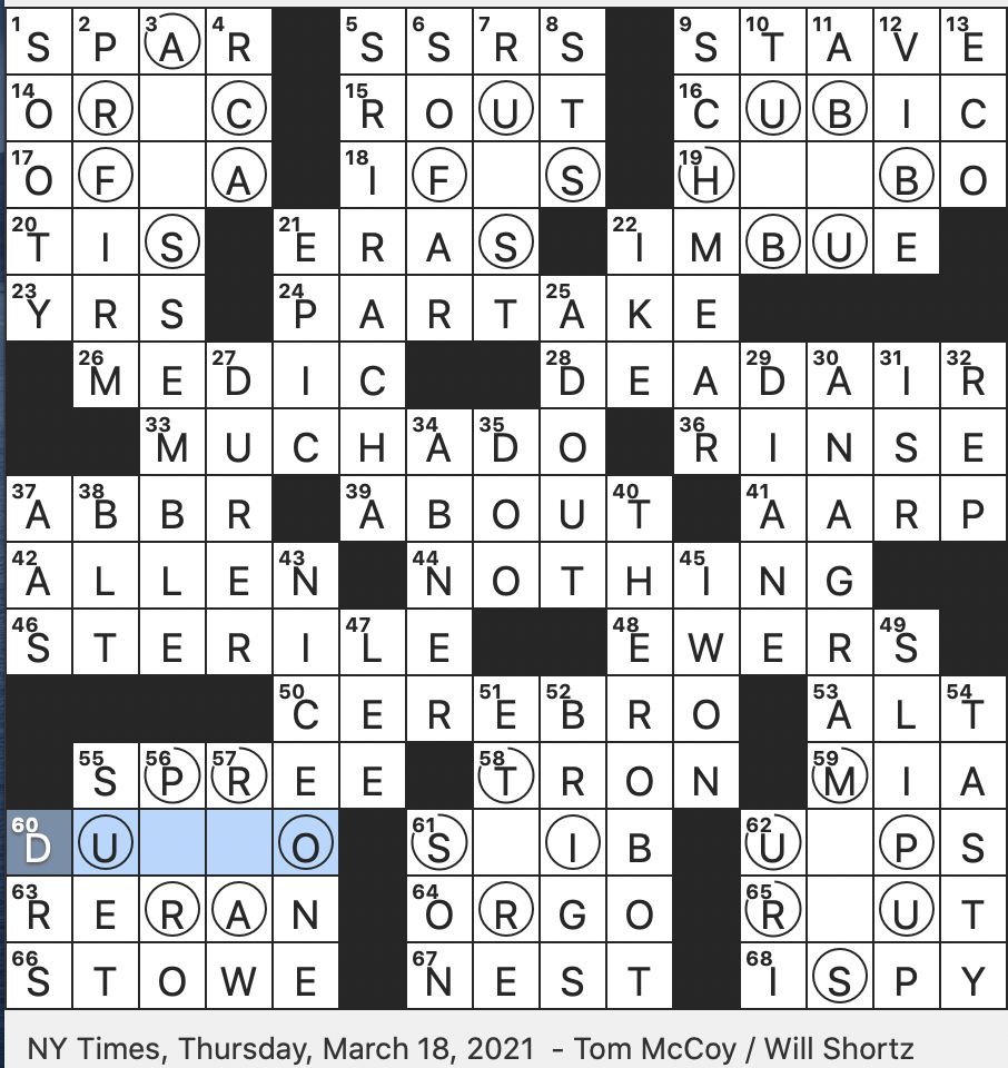 surrounds crossword clue
