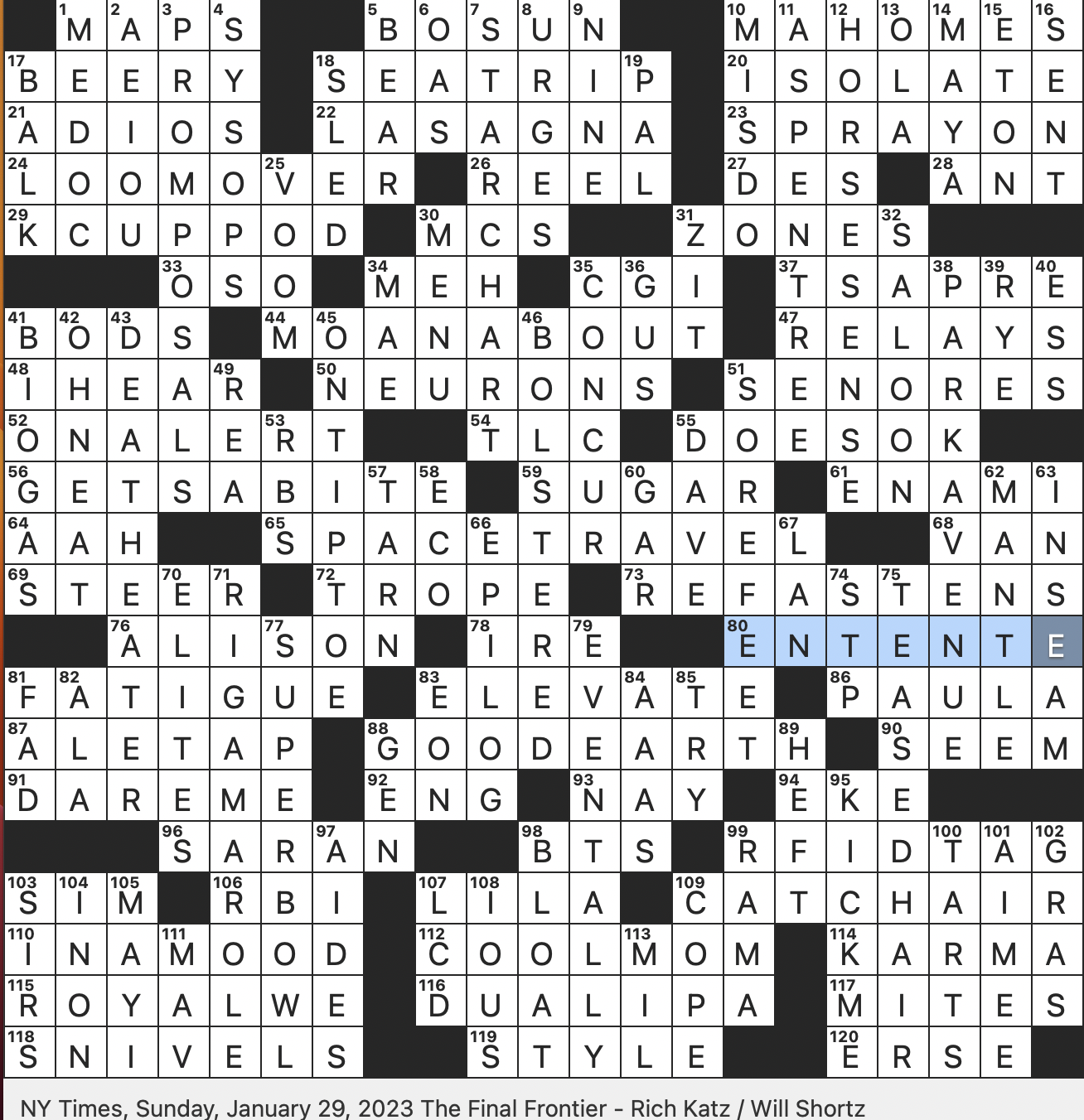 hedwig and others crossword clue
