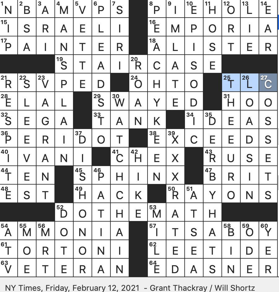 crossword clue concerning crossword clue concerning
