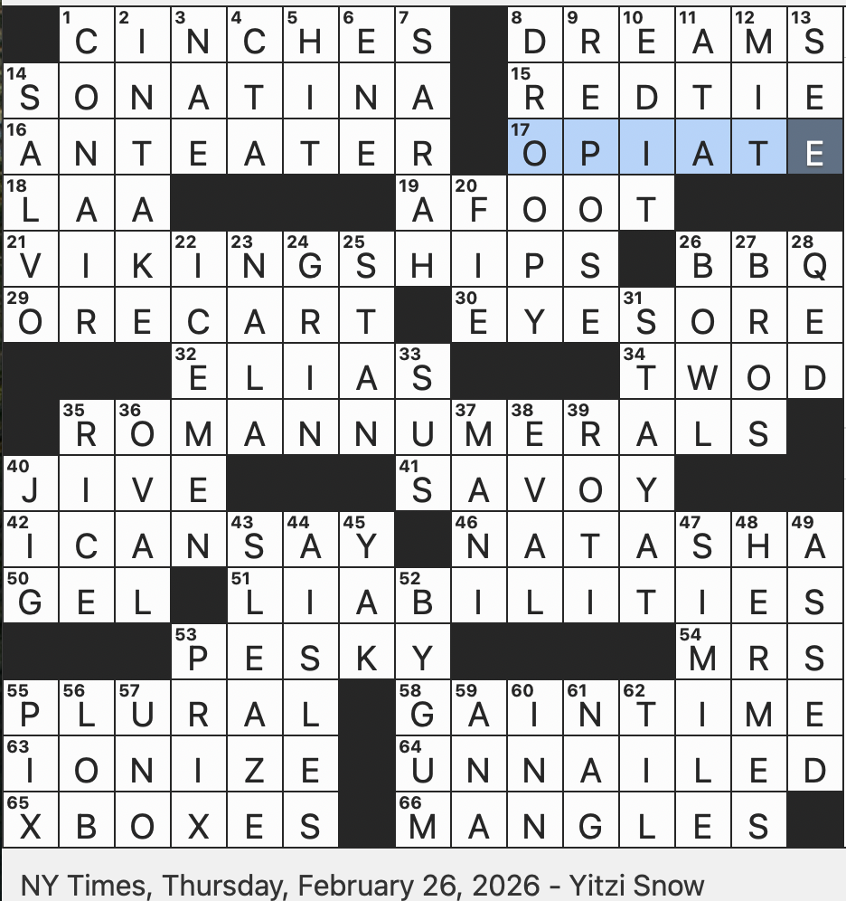 Rex Parker Does The NYT Crossword Puzzle Total On A Chiliagon THU 2 26 26 Questionable In Slang Animal In Some Traditional Tibetan Races Amount Measured In Calories Shots 