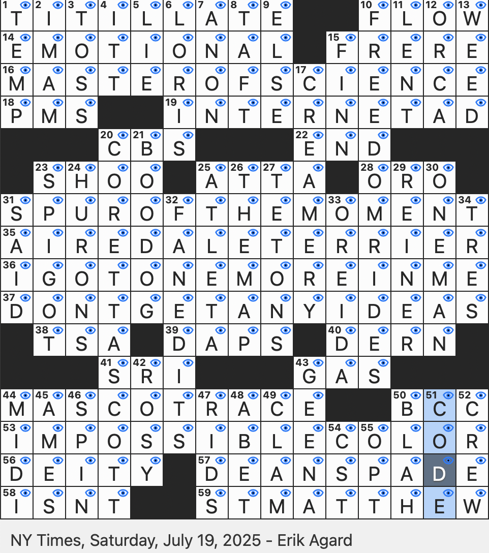 Rex Parker Does The NYT Crossword Puzzle What R rated Photos May Do SAT 7 19 25 Crispy Crinkles Brand Stygian Blue Or Reddish green Barbecued Mongolia Dish Whose Name Sounds Like Rex Parker Does The NYT Crossword Puzzle What R rated Photos May Do SAT 7 19 25 Crispy Crinkles Brand Stygian Blue Or Reddish green Barbecued Mongolia Dish Whose Name Sounds Like