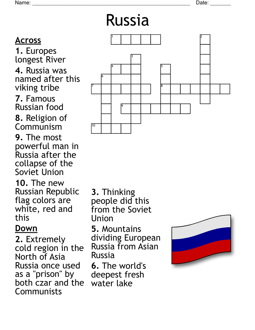 Russian Crossword WordMint Russian Crossword WordMint