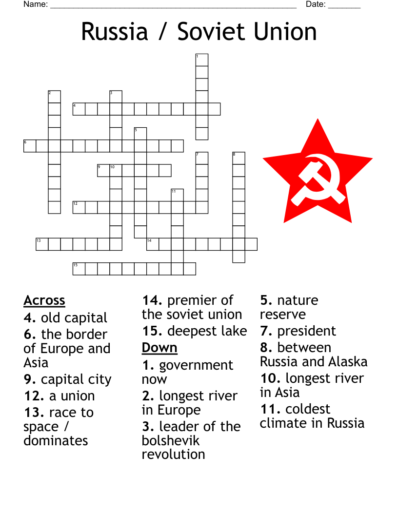 Russian Revolution Crossword WordMint