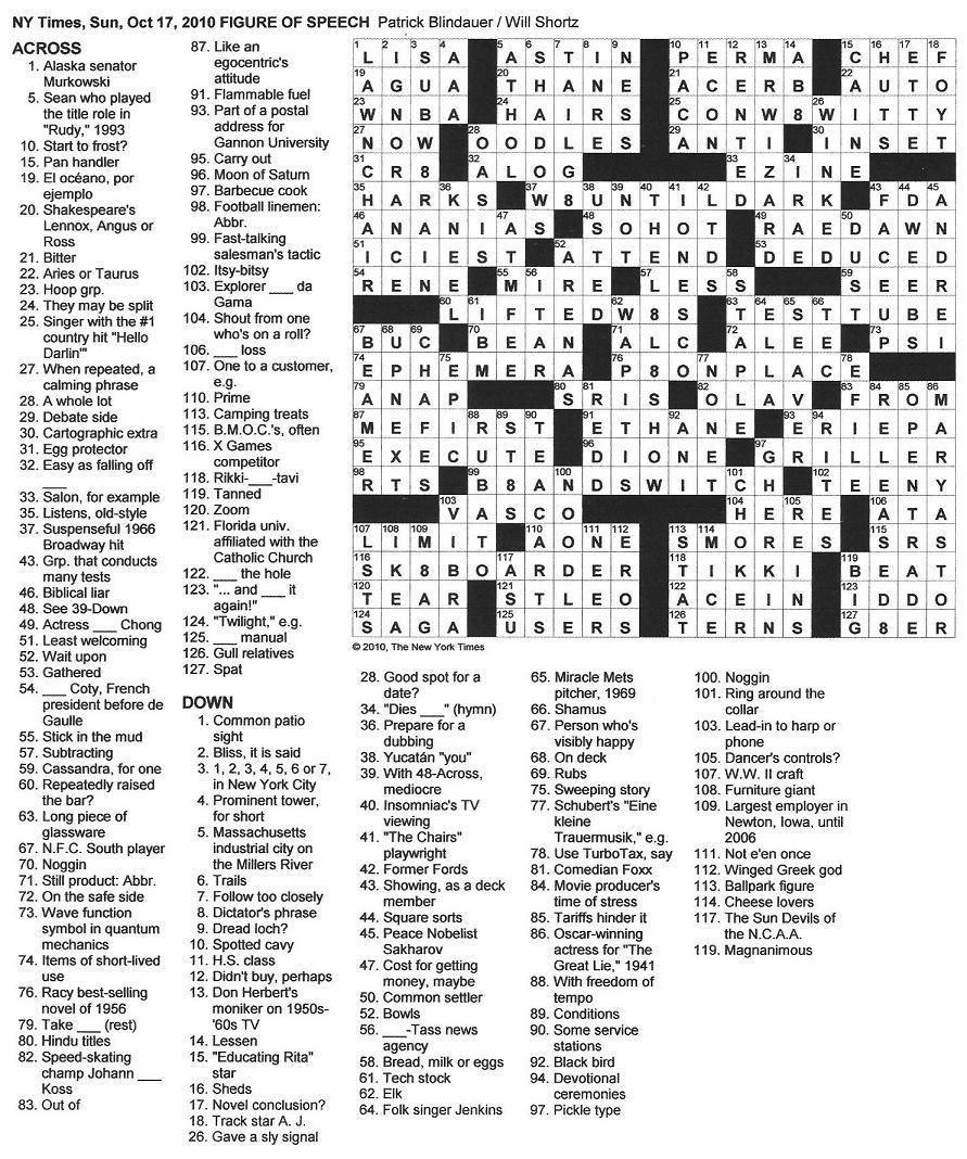 figure of speech crossword clue