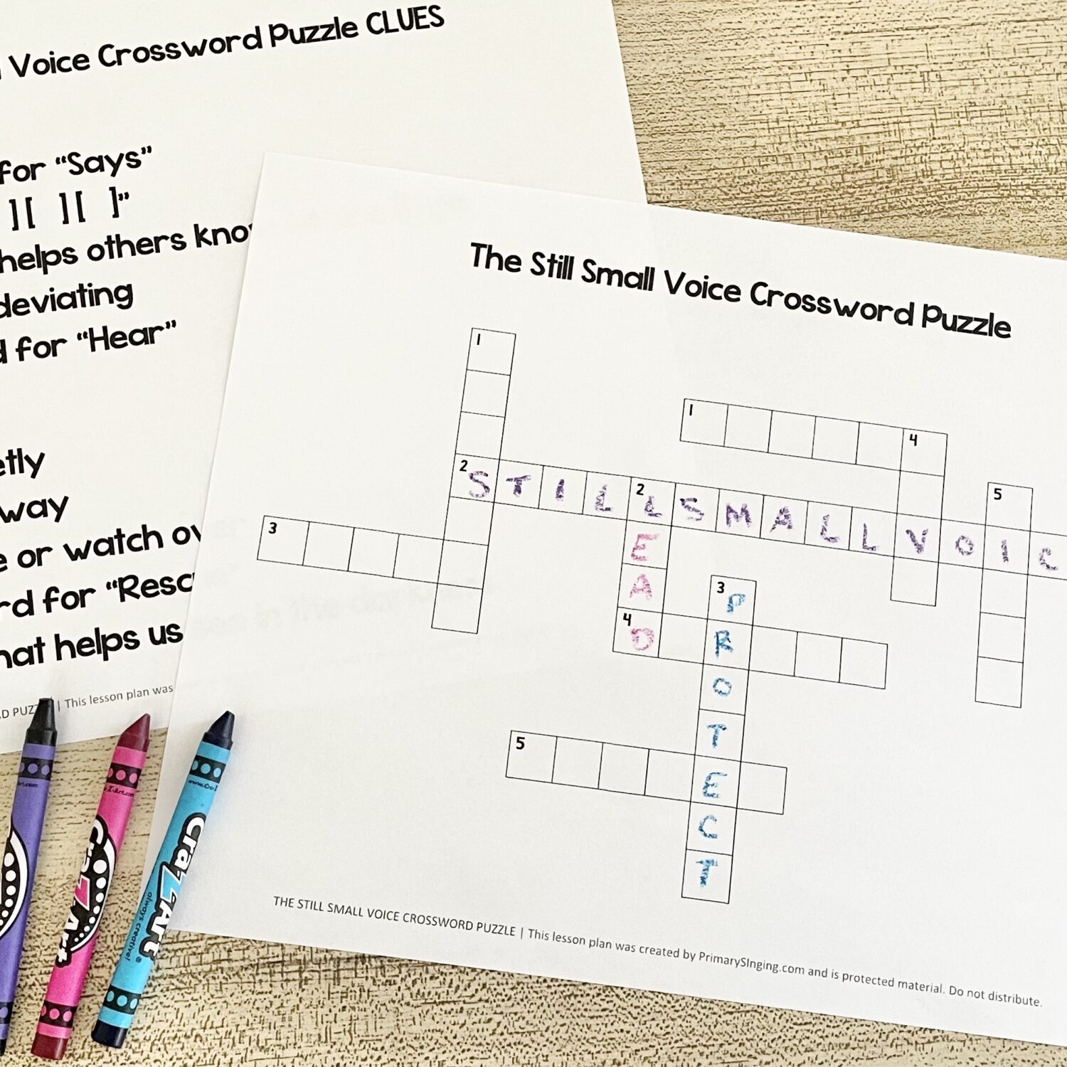 The Still Small Voice Crossword Puzzle Primary Singing The Still Small Voice Crossword Puzzle Primary Singing
