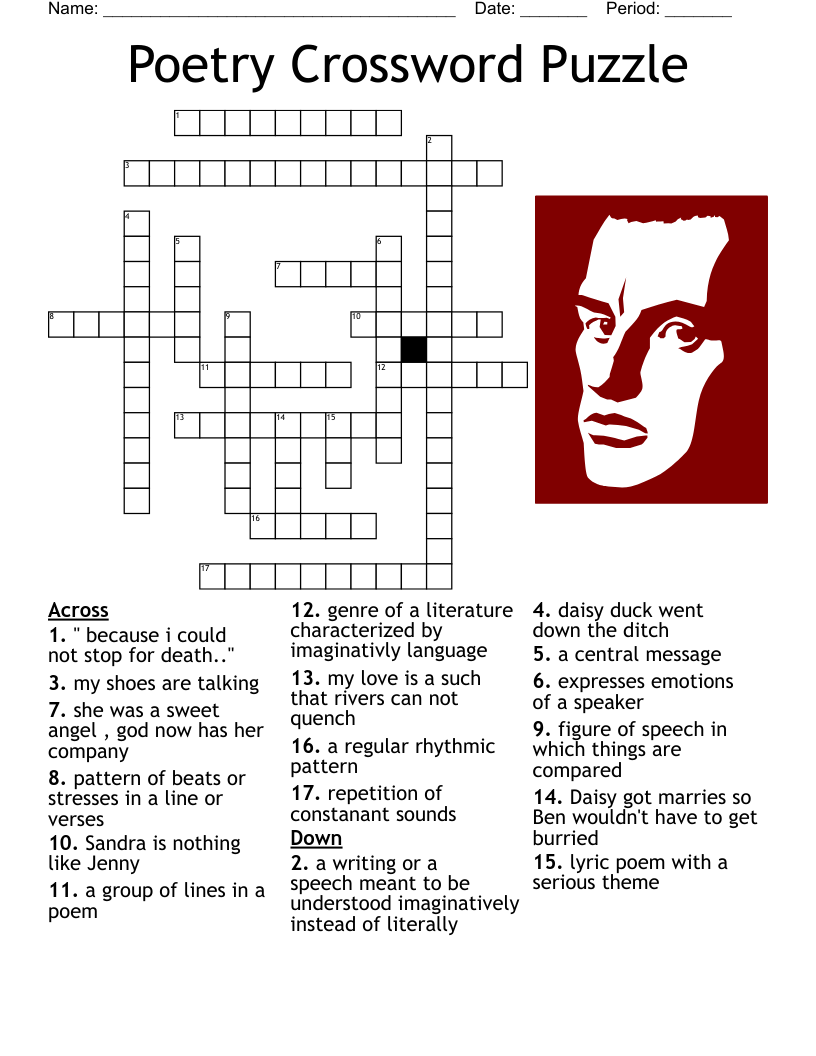 Third Quarter Literary Terms Crossword WordMint