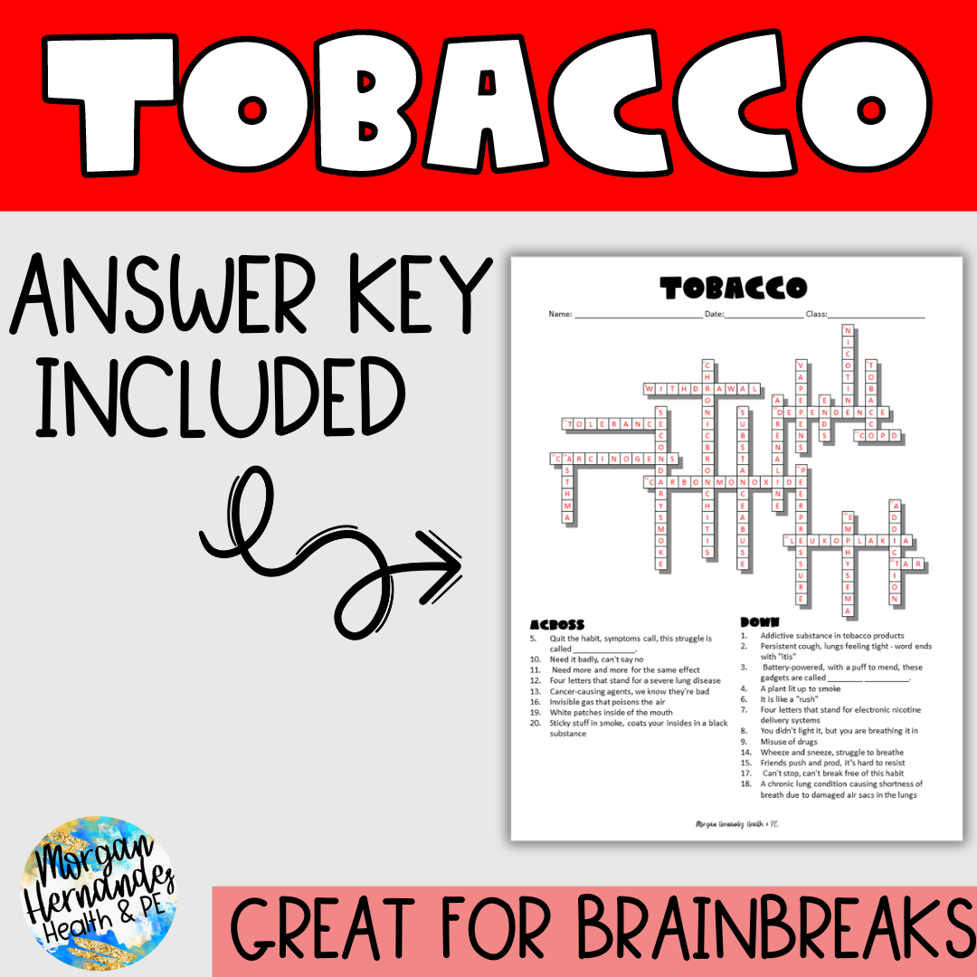 Tobacco Crossword Puzzle Classful