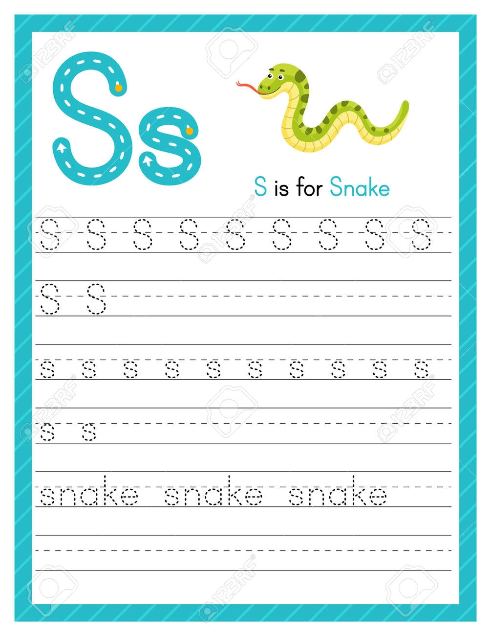 letter s tracing page