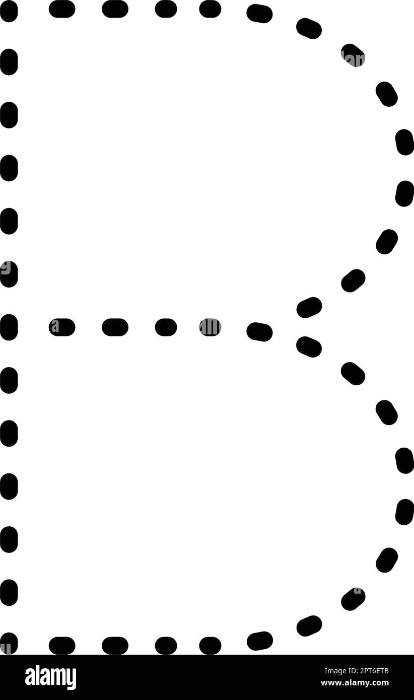 Tracing Alphabet Letter B Prewriting Dotted Line Element For Kindergarten Preschool And Montessori School Kids Worksheet For Handwriting Practice Activity Stock Vector Image Art Alamy