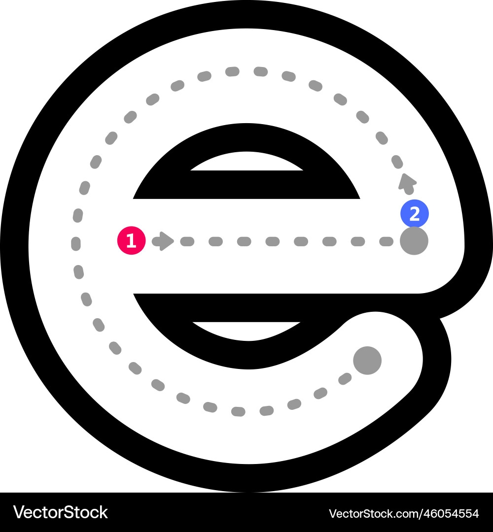 Tracing Alphabet Letter E Lowercase Prewriting Royalty Free Vector VectorStock