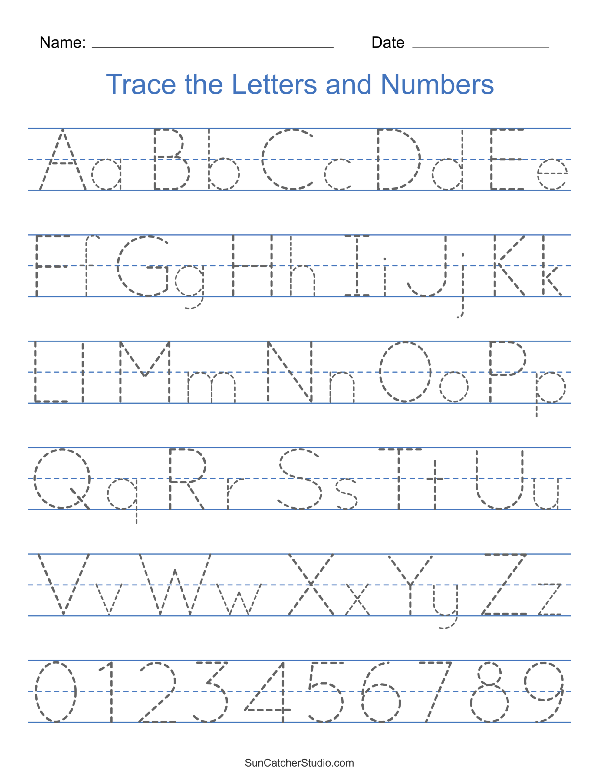 tracing the alphabet worksheets