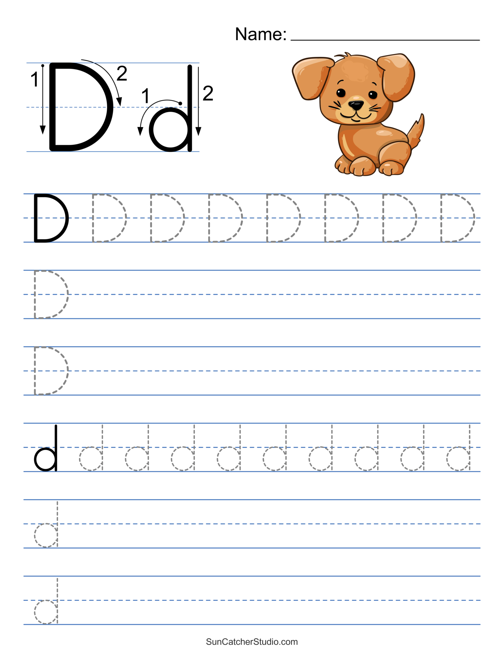 large tracing letters