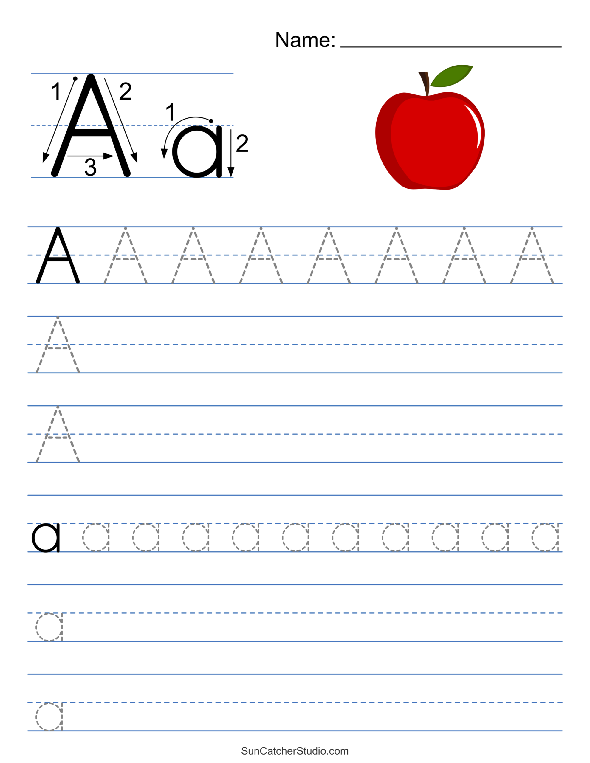 letter practice sheets