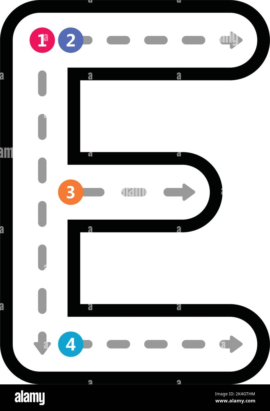 Tracing Alphabet Uppercase Capital Letter E Prewriting Dotted Line Element For Kindergarten Preschool And Montessori School Kids Worksheet For Handwr Stock Vector Image Art Alamy