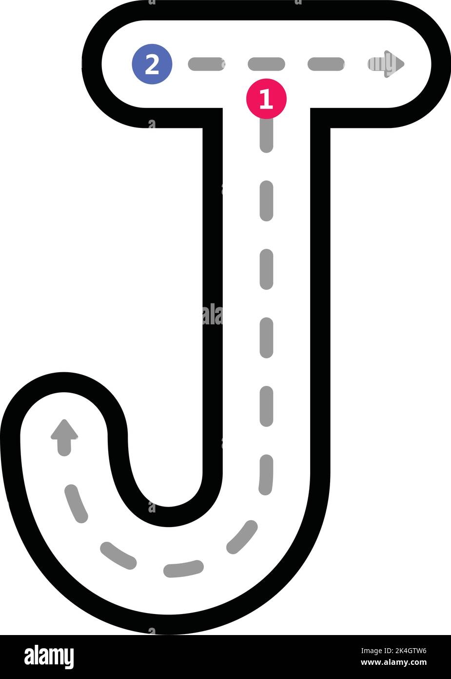 Tracing Alphabet Uppercase Capital Letter J Prewriting Dotted Line Element For Kindergarten Preschool And Montessori School Kids Worksheet For Handwr Stock Vector Image Art Alamy
