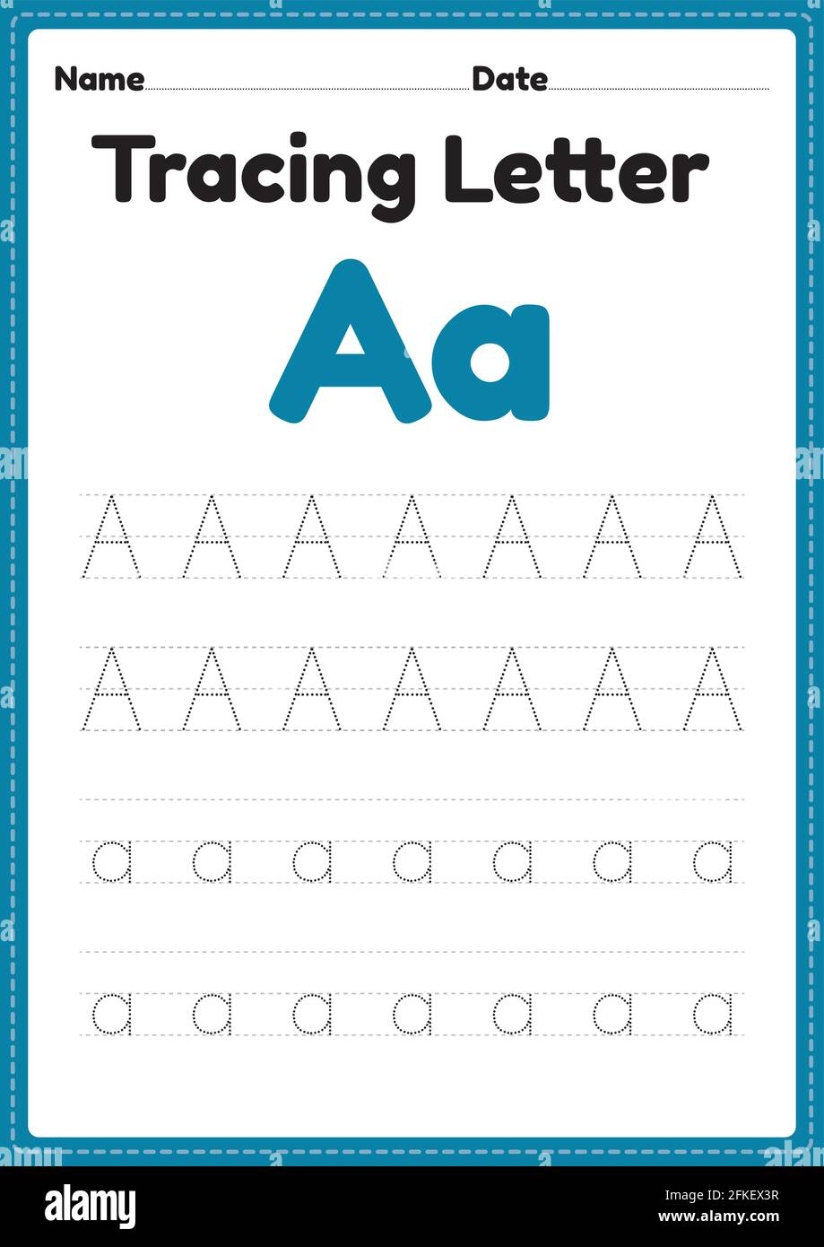 tracing letter a worksheet