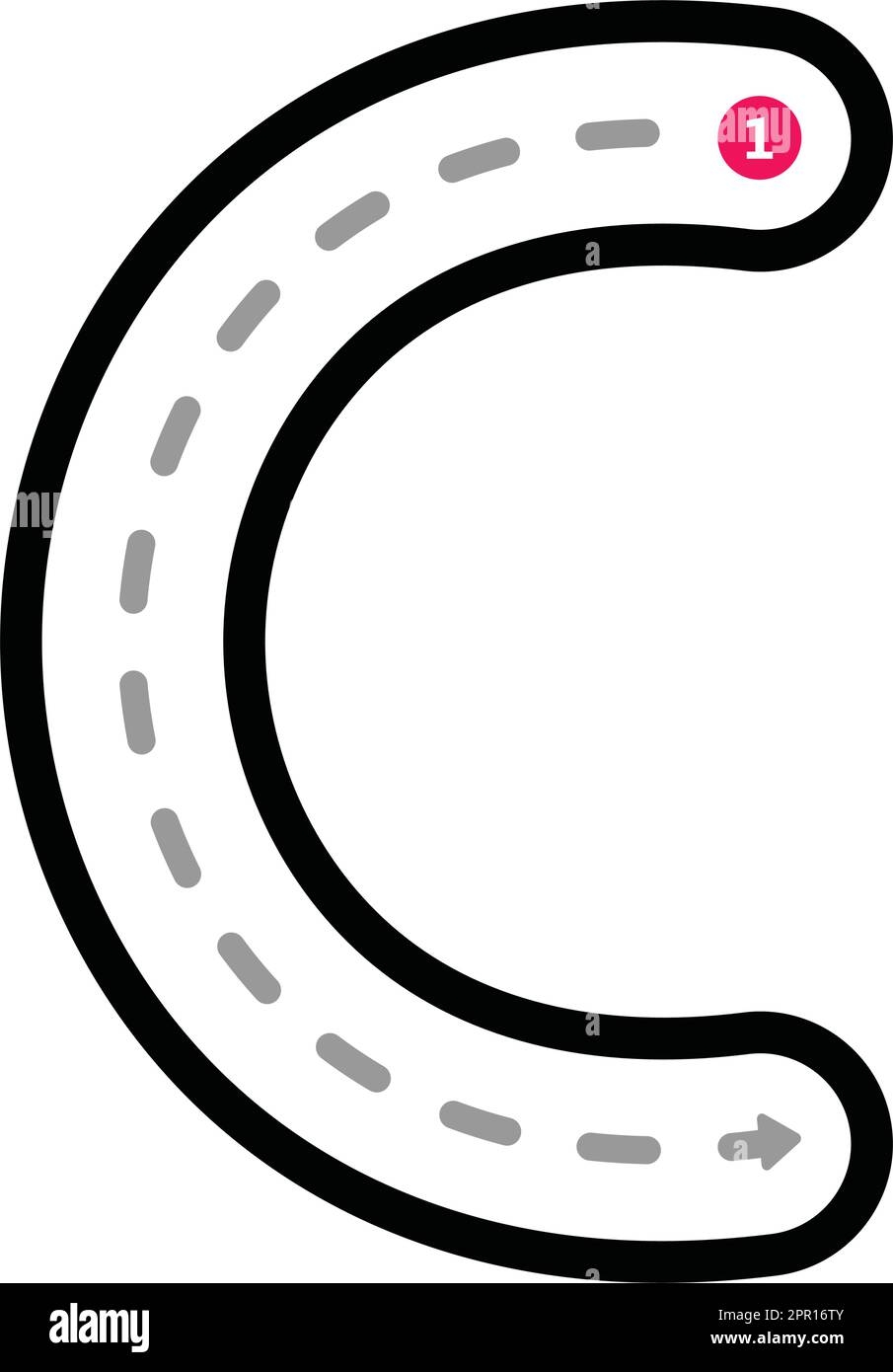 Tracing Letter C Stock Vector Images Alamy