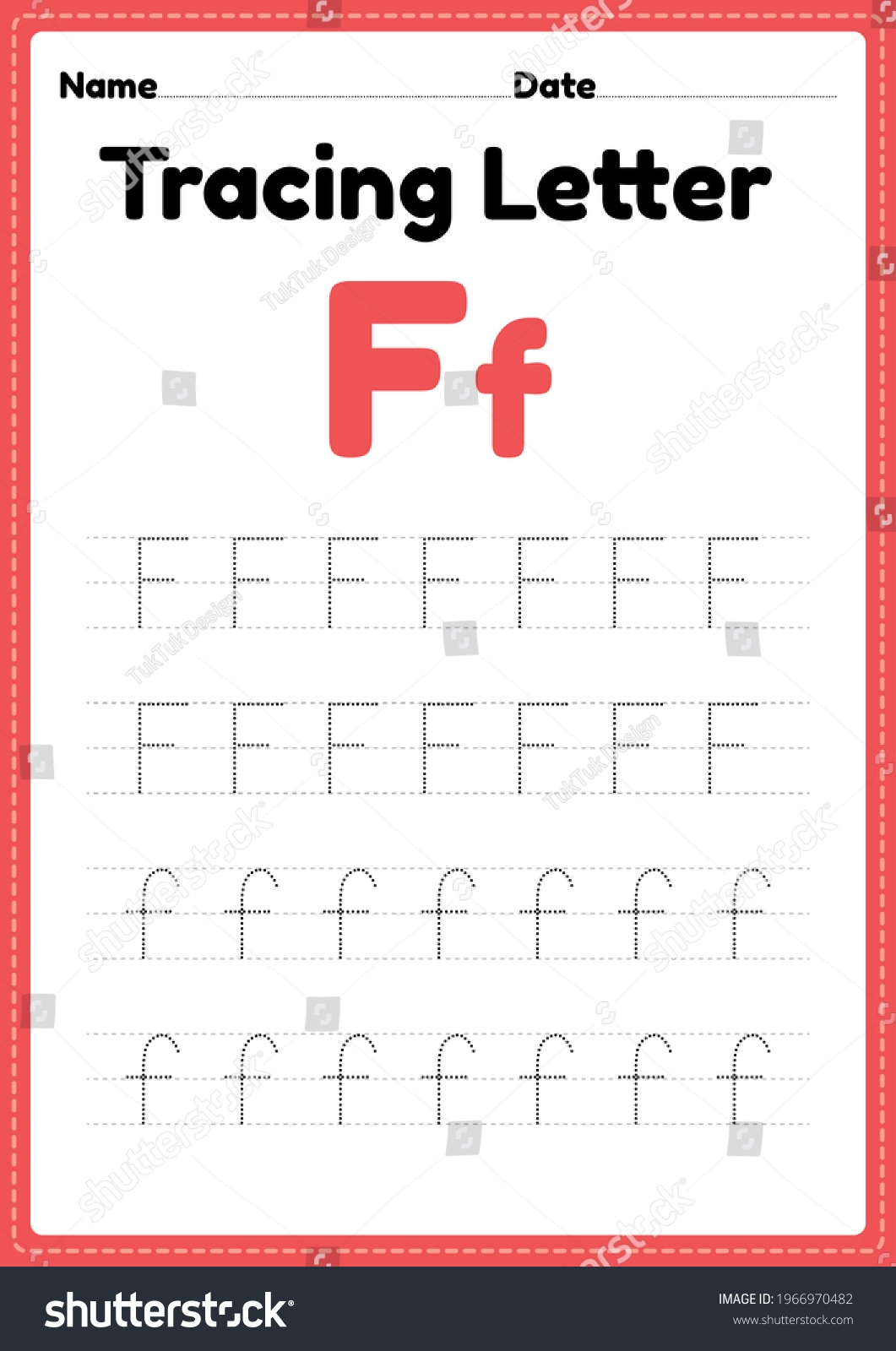 Tracing Letter F Alphabet Worksheet Kindergarten Stock Illustration 1966970482 Shutterstock Tracing Letter F Alphabet Worksheet Kindergarten Stock Illustration 1966970482 Shutterstock