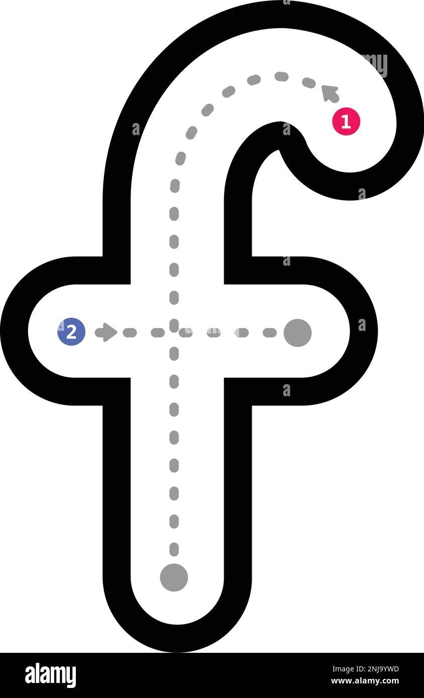 Tracing Letter F Stock Vector Images Alamy