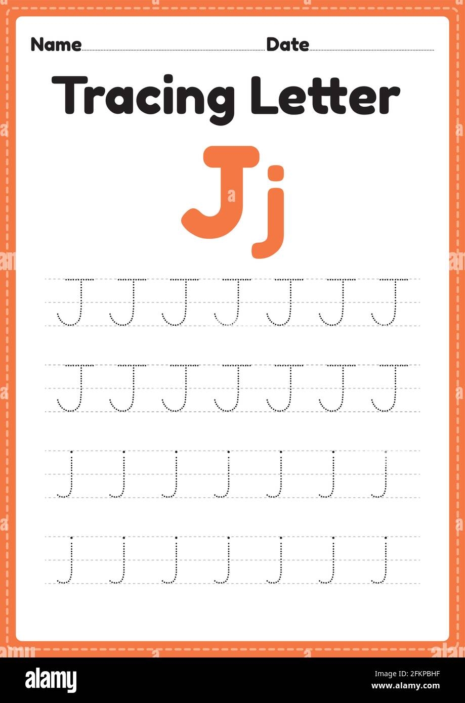letter j tracing worksheets