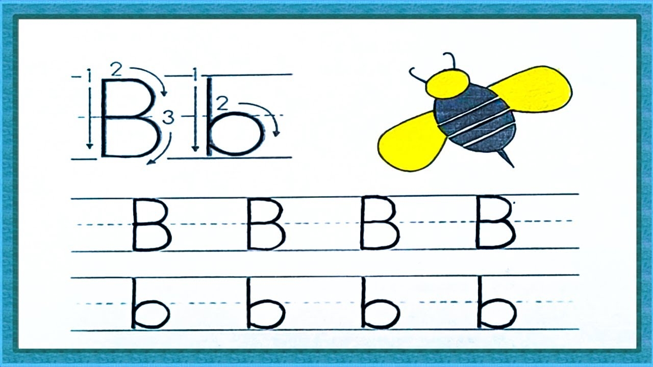 Tracing Tracing Letter B Practice Writing Letter B Tracing Letters For Kids YouTube