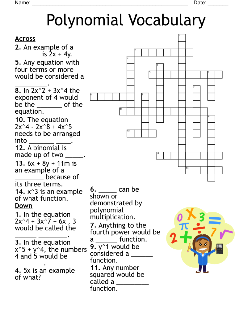 Trig Identities Crossword WordMint