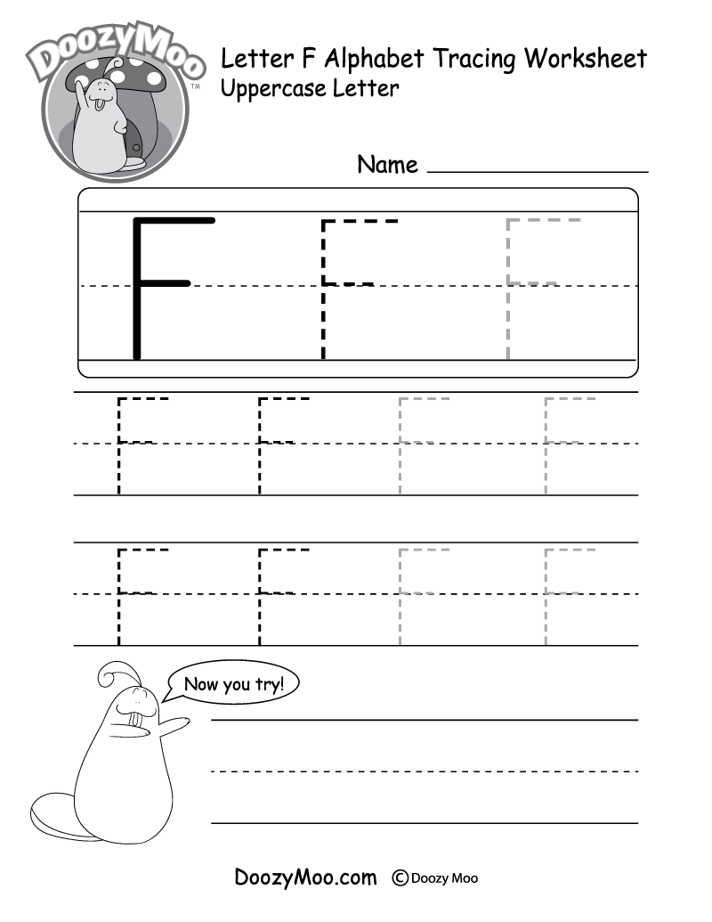 traceable letter f traceable letter f