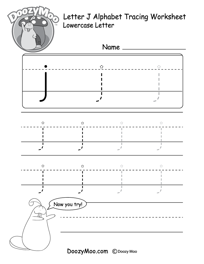 Uppercase Letter J Tracing Worksheet Doozy Moo Uppercase Letter J Tracing Worksheet Doozy Moo